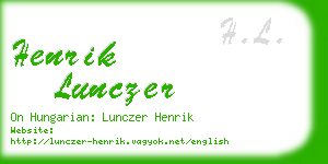 henrik lunczer business card